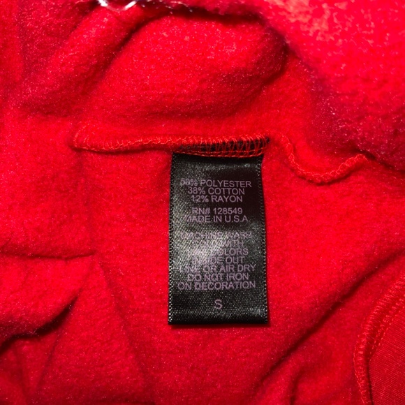 Aviator Nation Red Hoodie with Rainbow Stripes - Picture 4 of 4